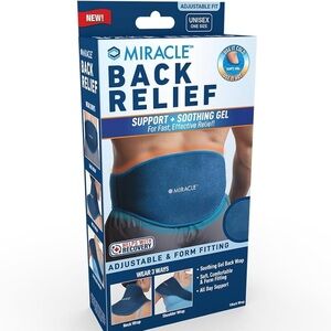 Miracle Back Relief Gel Infused 360 Degree Compression Wrap NIB